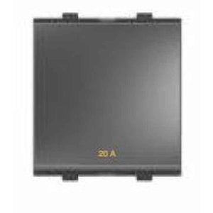 Goldmedal Nixon G-Dip 20A 2 Module 1 Way Digital Silver Titanium Grey Switch, 102825 (Pack of 10)