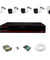 CP Plus 2.4MP White & Black 5 Pcs Camera & 8 Channel DVR Kit with All Accessories