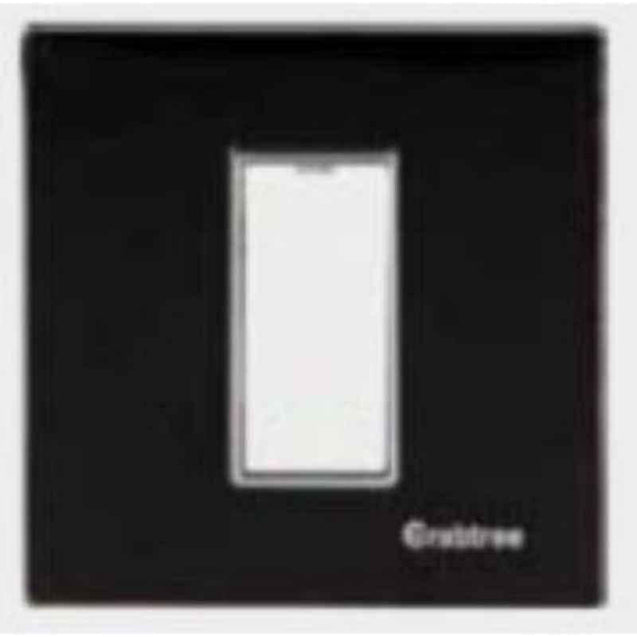Crabtree Murano 12 Module Sparking Black Azure Modular Combined Plate, ACMPGCBV12