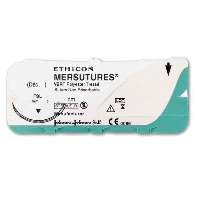 Ethicon NW4229 Mersutures 0 Chromic Suture, Size: 100 cm (Pack of 12)