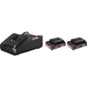 Bosch 2 x GBA 18V 2.0Ah + GAL 18V-40 Professional Cordless Battery & Charger Starter Set