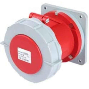 Power N Pack 63A 415V Three Phase 6h Industrial Panel Mounted Socket, PS05S