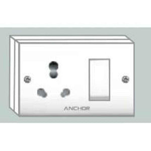 ANCHOR S.S.Combinedjbbox 2Fixingholes Socket With Switch