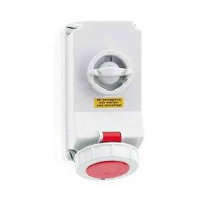 Neptune 32A 4 Pin IP67 Industrial Surface Mounting Socket Outlet Interlocked, 160178