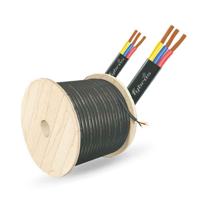 Fybros 4 Sqmm 3 Core Flat PVC Submersible Cable, FWC1137, Length: 300 m