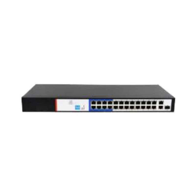CP Plus Surveillance 24 Ports AI Poe Switch, CP-ANW-HP24G2F1-25