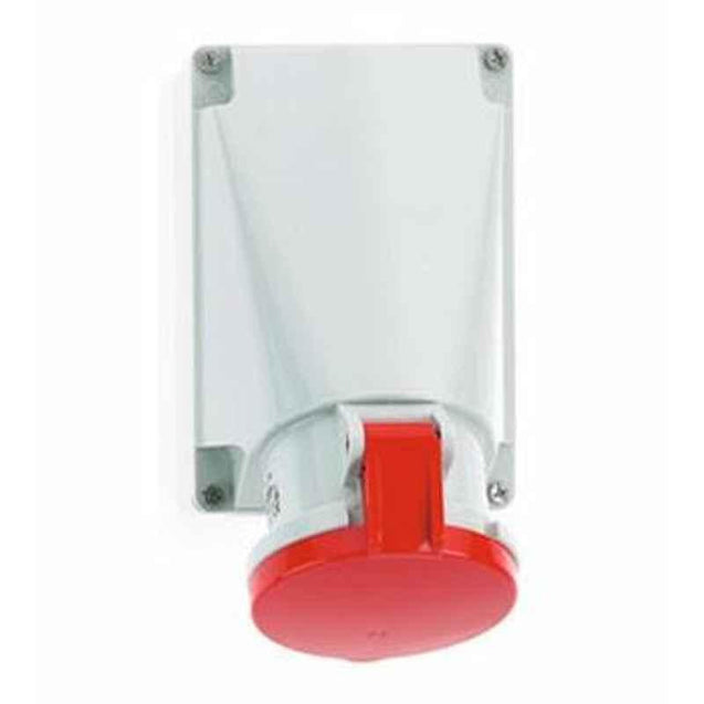 Neptune 63A 4 Pin IP44 Industrial Surface Mounting Socket, 1127