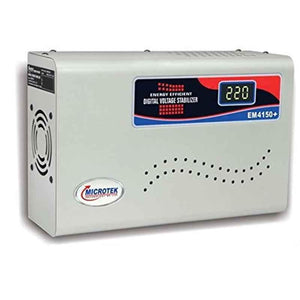 Microtek EM4150+ 150-280V White Voltage Stabilizer Upto 1.5 Ton AC with 3 Years Warranty, 899-150-4150