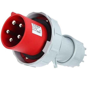 Power N Pack 63A 415V Three Phase 6h Industrial Straight Plug, PP05P