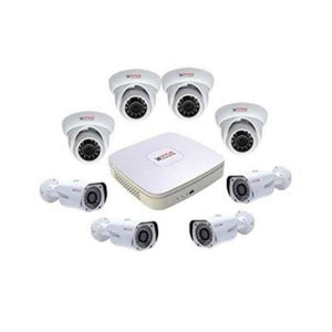 CP Plus White 4 Bullet & 4 Dome Camera with 8 Channel HDCVI DVR Kit, CP-HDCVI 8ChD-4IRD&4L2D