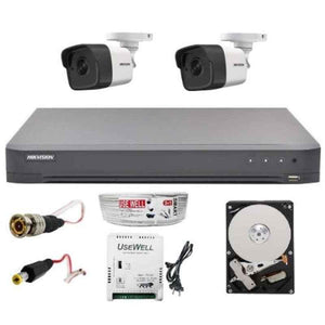 Hikvision 4K Full Hd 8MP Cctv Combo With 4 Channel Dvr with 2 Bullet Camera