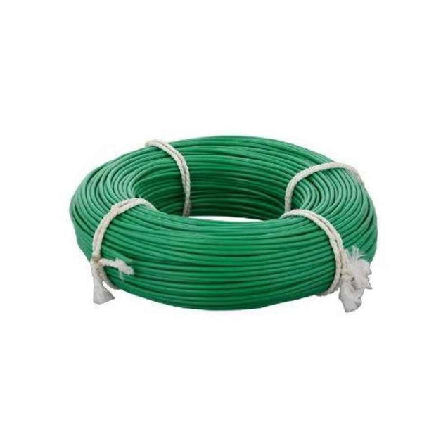 KEI 6 Sqmm Single Core HRFR Green Copper Unsheathed Flexible Cable, Length: 100 m