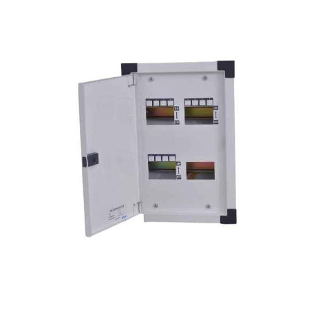 One World Electric 6 Ways Double Door CRCA Steel Horizontal TPN Distribution Board, OWEHTPNDD0006