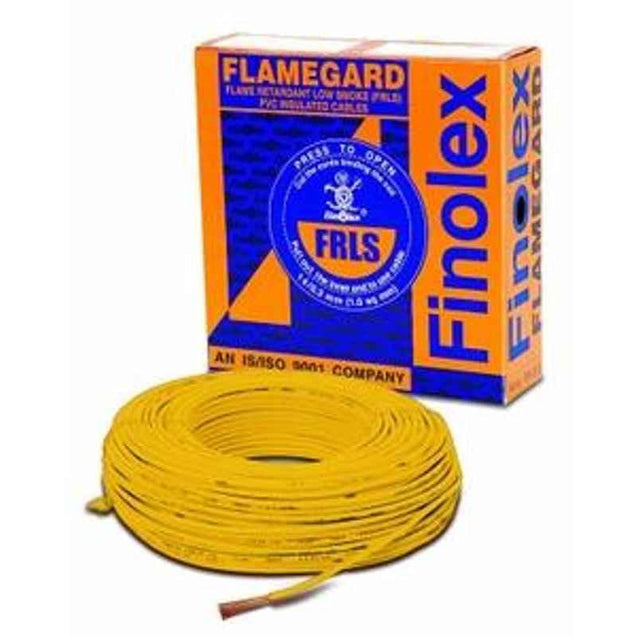 Finolex Flame Retardant Low Smoke Halogen Cable Yellow 90 m 6 Sq.mm