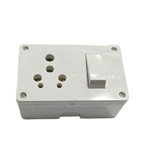 Cona 2251 Super Gold 6A/16A 3 In 1 White Universal Switch Socket Combined with Box (Pack of 10)