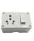 Cona 2251 Super Gold 6A/16A 3 In 1 White Universal Switch Socket Combined with Box (Pack of 10)