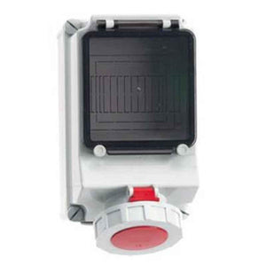 Neptune 63A 4 Pin IP67 Industrial Surface Mounting Socket Outlet with MCB Provision, 15000