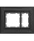 Anchor Ziva 8 Module Horizontal Black Cover Plate with Chrome Collar & Base Frame, 68908B-C (Pack of 10)