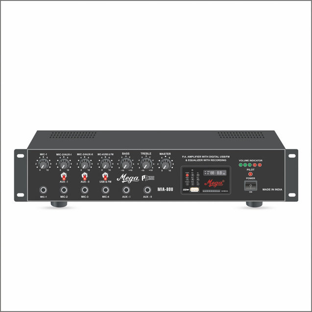 Mega MIA 80U P.A Medium Power Mixer Amplifier