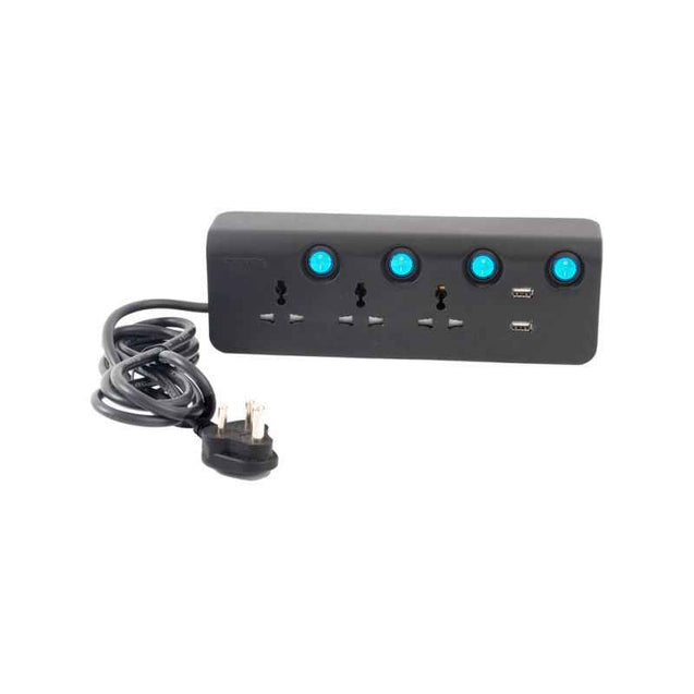 Philips High End Extension Cord with 2 USB