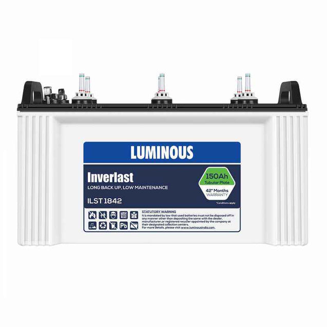 Luminous Inverlast ILST 1842 Short Tubular Battery, Capacity: 150 Ah