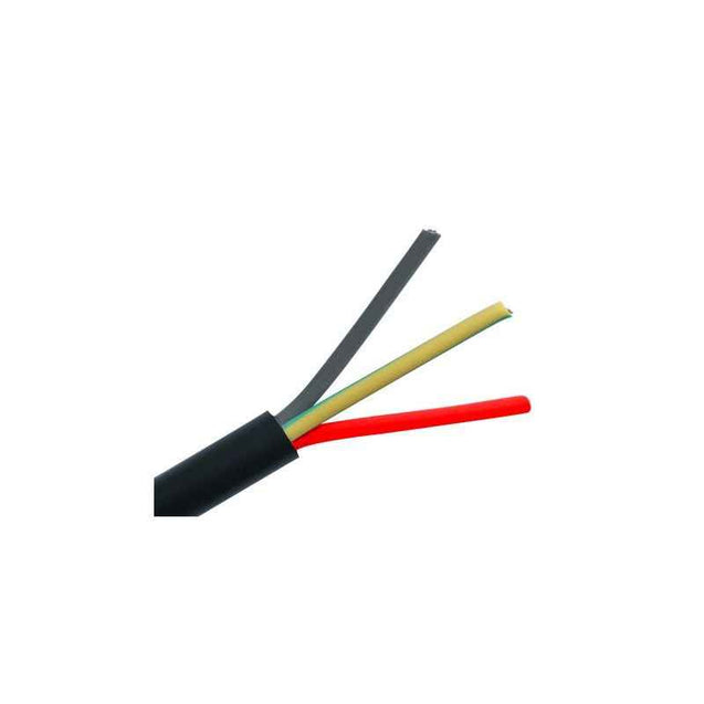RISTACAB 0.75 Sqmm 3 Core 100m Black PVC Round Flexible Cable