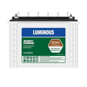 Luminous Shakti Charge 110Ah Tubular Battery, SC 12054
