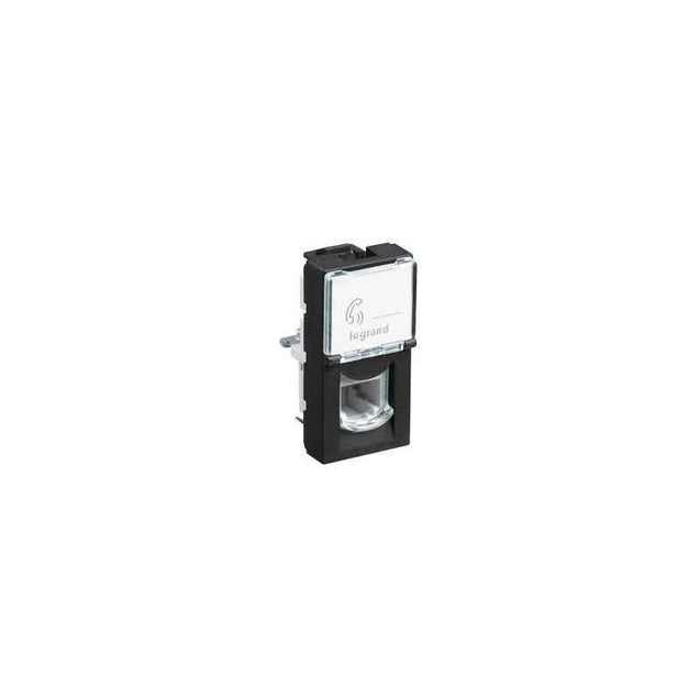 Legrand Myrius 1M RJ-11 Telephone Socket With Transparent Shutter, 6731 52 (Pack of 20)