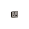 Legrand Arteor 6/10/13A 2/3 Pin Multistandard Indian Standard Square Magnesium Socket, 5736 73 (Pack of 10)