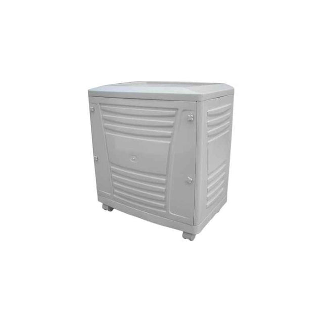 Microtek White Tall Tubular Trolley for Inverter and Battery, Weight: 4 kg