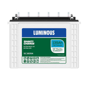 Luminous Shakti Charge 135Ah Tubular Battery, SC 16054