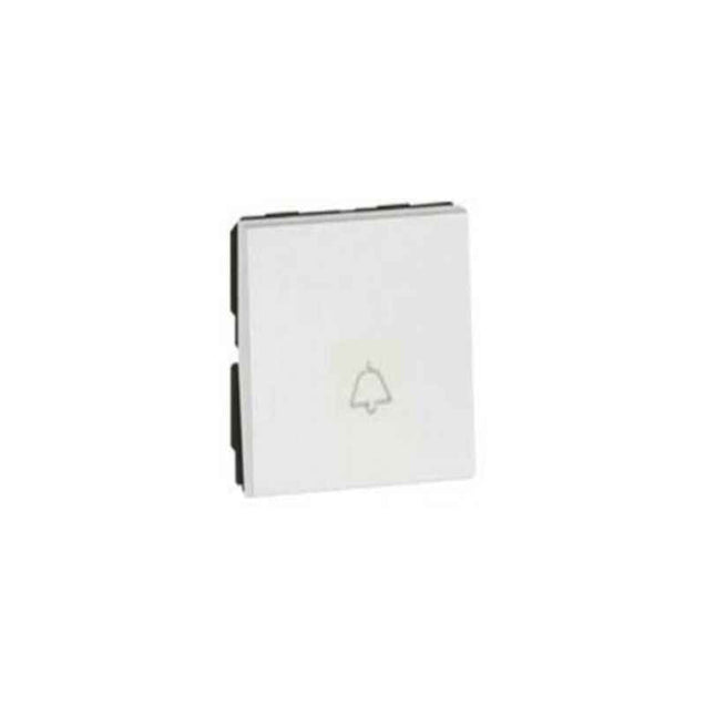 Legrand Arteor 6A 1 Way Square White Bell Push Button, 5734 13 (Pack of 20)