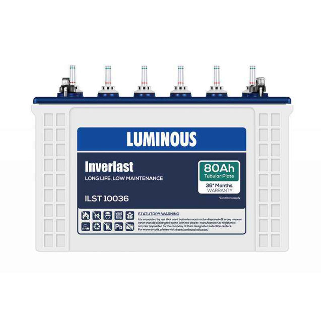 Luminous Inverlast 80Ah Tubular Battery, ILST 10036