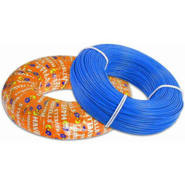 Havells 2.5 Sqmm Blue Life Guard FRLSH PVC Insulated Flexible Cable, WHFFFNBA12X5, Length: 90 m
