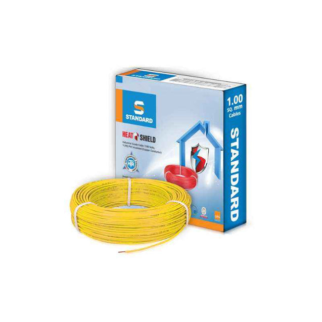 Standard 6 Sq mm 90m Yellow PVC FR Industrial Cables by Havells, WSFFDNYA16X0
