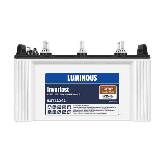Luminous Inverlast 100Ah Tubular Battery, ILST 12042