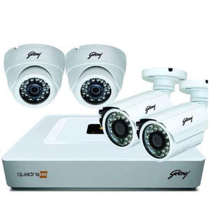 Godrej SeeThru Full HD CCTV Camera Kit without Hard Disk, Godrej1MP2DOME2BULLET