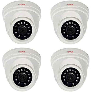 CP Plus 2.4MP White Plastic 1080P Full HD Dome Camera with Usewell Accessories, CP-VAC-D24L2-V3 (Pack of 4)