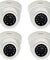 CP Plus 2.4MP White Plastic 1080P Full HD Dome Camera with Usewell Accessories, CP-VAC-D24L2-V3 (Pack of 4)