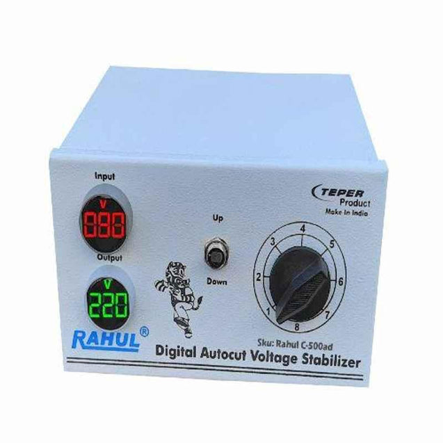 Rahul C-500AD 90-280V 600VA Single Phase Digital Autocut Voltage Stabilizer