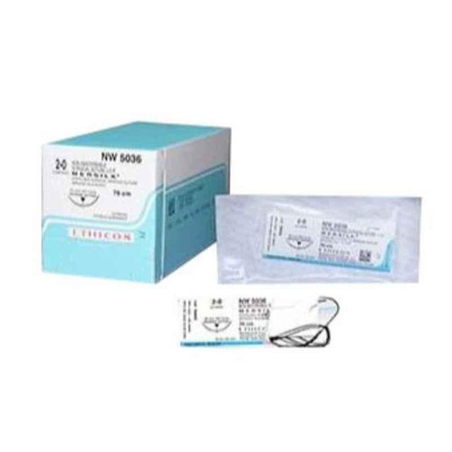 Ethicon R820 6 Pcs 5-0 Dyed Black Non-Absorbable Reel Suture Box