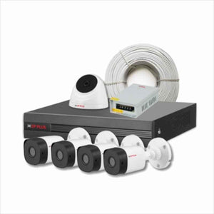 CP Plus 2.4MP 1 Dome, 4 Bullet, 8 Channel DVR Kit without Hard Disk, CP-UCK-TD41N-B1