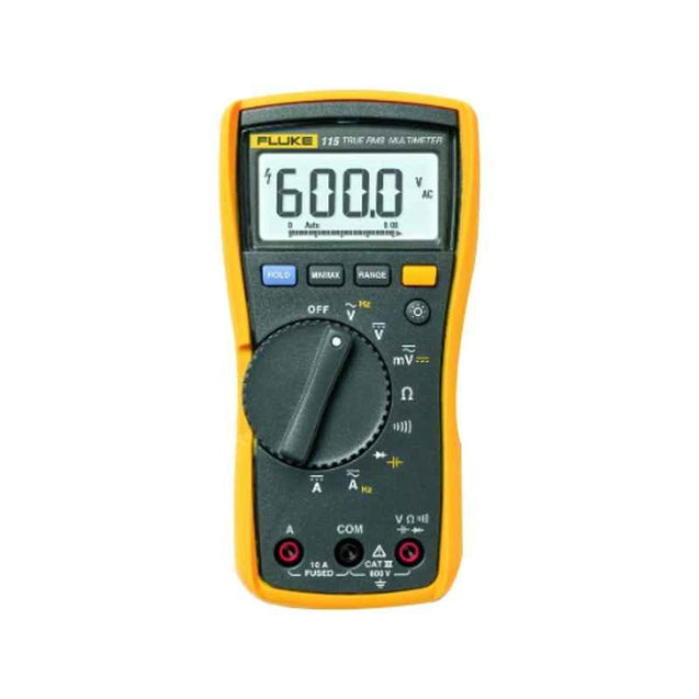 Fluke 115 Digital Multimeter, 600V, 40 Ohms, Analog Bargraph