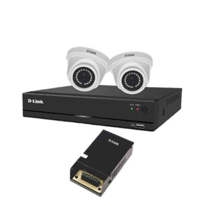 D-Link 720p CCTV Combo Kit with 1 Pc 4 Channel DVR & 2 Pcs Dome Camera