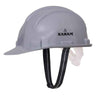 Karam Grey Plastic Cradle Nape Type Safety Helmet, PN-501 , Pack of 10