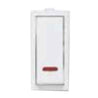 Greatwhite Fiana 10A 1 Way White Switch With LED, 20111-Wh (Pack of 20)