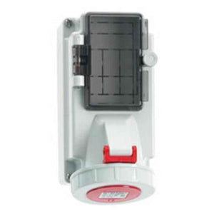 Neptune 16A 3 Pin IP67 Industrial Surface Mounting Socket Outlet with MCB Provision, 15024