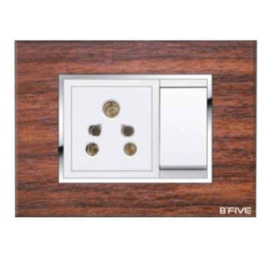 B-Five Forest Wood 8 Module Square Modular Plate, B-66F (Pack of 10)