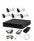 CP Plus 2.4MP 5 Pcs White & Black Camera with 8 Channel DVR Kit with Hard Disk, CP-GPC-T24PL2-S-5 Pcs
