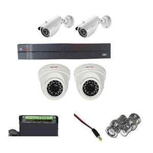 CP Plus 2MP 2 Pcs Dome & 2 Pcs Bullet White & Black Camera with 4 Channel DVR & Hard Drive Kit